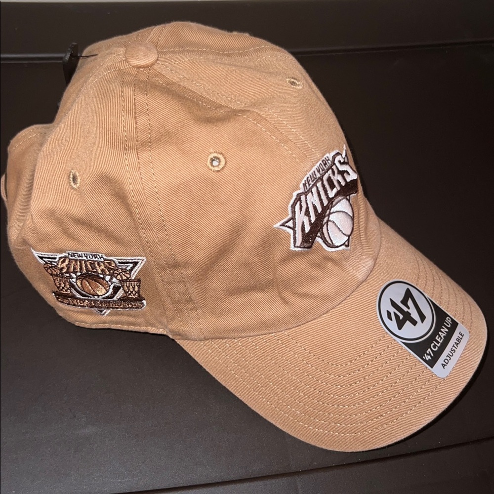 ‘47 Brand Double Under Clean Up New York Knicks Champions Cap, Tan/Brown, OS - Picture 3 of 11